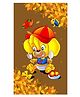 Sassoon 100% Cotton 300 GSM Kids Cartoon Bath Towel - Multicolor