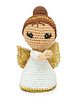 Happy Threads Hanging Angel Doll Handcrafted Amigurumi Christmas Tree Ornament - Multicolor