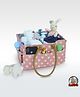 Hippo Star Printed Caddy Diaper Bag with Dual Handle - Pink