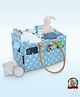 Hippo Star Printed Caddy Diaper Bag with Dual Handle - Blue