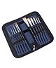 Maped Premium Synthetic Brush with Zipper Cloth Bag Set of 12 - Navy Blue