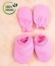 COCOON ORGANICS 100% Organic Cotton Mittens With Booties - Pink