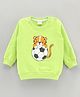 Babyhug Full Sleeves Sweatshirt Tiger Print - Lime Green