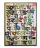 WISSEN Wooden Hindi Varnmala Educational Knob Tray Multicolor - 53 Pieces