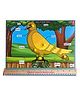 WISSEN Wooden Birds Parts Knob and Peg Puzzle Multicolor - 5 Pieces