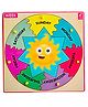 WISSEN Days in a Week Knob & Peg Puzzle Multicolor - 7 Pieces