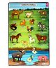WISSEN Domestic Animals Knob & Peg Puzzle Multicolor - 16 Pieces