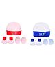 The Little Lookers Cotton Cap Mitten and Booties Set Pack of 2 - Red Blue