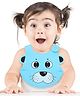 THE LITTLE LOOKERS Waterproof Silicone Feeding Bib With Adjustable Strap - Blue 