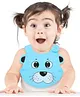 THE LITTLE LOOKERS Waterproof Silicone Feeding Bib With Adjustable Strap - Blue 