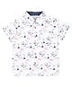 Young Birds Half Sleeves Boat Print Shirt - White
