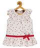 Young Birds Ruffle Neck Sleeveless Polka Dotted Top - Red
