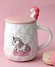 A Vintage Affair Cloud Printed Ceramic Unicorn Mug With Lid Multicolour - 350 ml