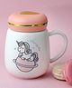 A Vintage Affair Saturn Printed Ceramic Unicorn Mason Jar Mug With Lid Multicolour - 400 ml