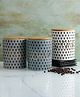 A Vintage Affair Jar of Hearts Ceramic Kitchen Storage Canisters Set of 3 - Multicolor
