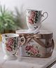 A Vintage Affair Botanical Garden Teacups Pack of 2 Multicolor - 350 ml