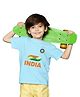 BRATMA Half Sleeves India Jersey Tee - Sky Blue