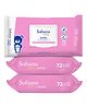 Softsens Extra Moisturising Skin Care Wet Wipes Pack of 3 - 72 Pieces Each
