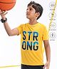 Pine Active Skin Friendly & Breathable Half Sleeves Printed T Shirt - Yellow