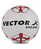 Vector X England Machine Stitched Football Size 5 - White Red 