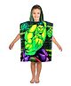 Marvel Green Hulk Hooded Poncho Towel - Green Black