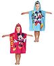 Disney Mickey Mouse Hooded Bath Towel Pack of 2 - Blue Red