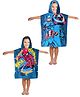 Marvel Spiderman and Captain America Hooded Bath Towel Pack of 2 - Blue