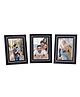 Table Top Photo Frame Set Of 3 - Black & Silver