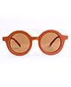 Knotty Ribbons Kids Round Sunglasses - Rust Orange