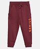 Mackly Printed Full Length Track Pant  - Maroon