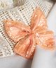 CHOKO Sequined Bow Hair Clip - Peach