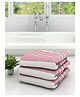 Athom Living 100% Premium Cotton Bath Towel Diamond Flower Print Pack Of 3 - Pink