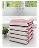 Athom Living 100% Premium Cotton Bath Towel Diamond Flower Print Pack Of 5 - Pink