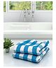 Athom Living 100% Premium Cotton Bath Towel Big Check Print Pack Of 2 - Blue
