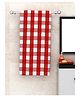 Athom Living 100% Premium Cotton Bath Towel Big Check Print - Red