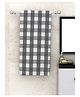 Athom Living 100% Premium Cotton Bath Towel Big Check Print - Grey