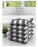 Athom Living 100% Premium Cotton Bath Towel Big Check Print Pack Of 5 - Grey