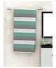 Athom Living 100% Premium Cotton Bath Towel Modern Checks Print - Green