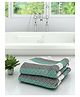 Athom Living 100% Premium Cotton Bath Towel Modern Checks Print Pack Of 2- Green