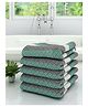 Athom Living 100% Premium Cotton Bath Towel Modern Checks Print Pack Of 5 - Green