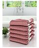 Athom Living 100% Cotton Bath Towels Modern Checks Print Pack of 5 - Pink