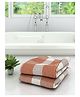 Athom Living 100% Cotton Bath Towels Pin Stripes Print Pack of 2 - Red
