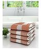 Athom Living 100% Premium Cotton Bath Towel Diamond Border Pack Of 4 - Red