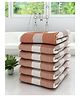 Athom Living 100% Premium Cotton Bath Towel Diamond Border Pack Of 6 - Red