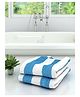Athom Living 100% Premium Cotton Bath Towel Star Stripes Print Pack of 2- Blue