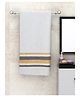 Athom Living 100% Cotton Bath Towel Waffle Border - White