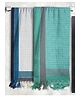 Athom Living 100% Cotton Bath Towel Waffle Border Pack Of 2 - White Green