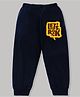 KAVEE 100% Cotton Biowashed Full Length Lounge Pant Lets Rock Print - Navy Blue