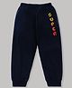 KAVEE 100% Cotton Biowashed Full Length Lounge Pant Super Print - Navy Blue