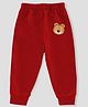 KAVEE 100% Cotton Biowashed Full Length Lounge Pant Tiger Print - Red